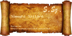 Sümeghi Szilárd névjegykártya