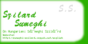 szilard sumeghi business card
