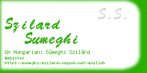 szilard sumeghi business card